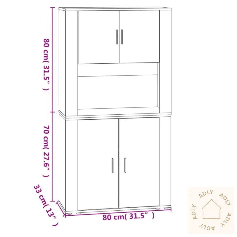 Highboard Sonoma Eik Konstruert Tre