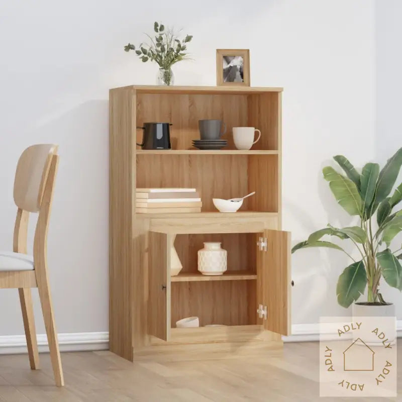 Highboard Sonoma Eik 60X35,5X103,5 Cm Konstruert Tre