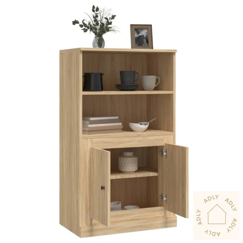 Highboard Sonoma Eik 60X35,5X103,5 Cm Konstruert Tre