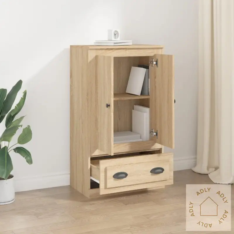 Highboard Sonoma Eik 60X35,5X103,5 Cm Konstruert Tre