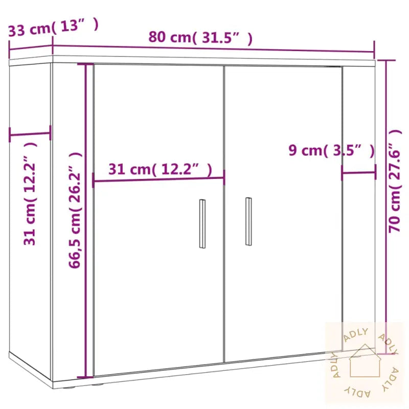 Highboard Sonoma Eik Konstruert Tre