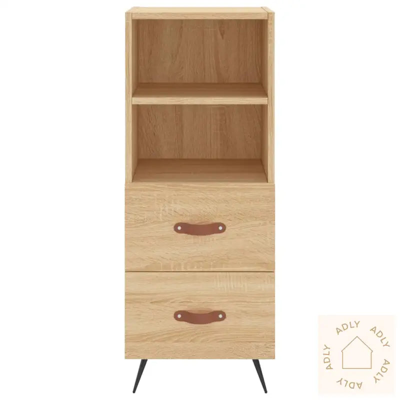 Highboard Sonoma Eik 34,5X34X180 Cm Konstruert Tre