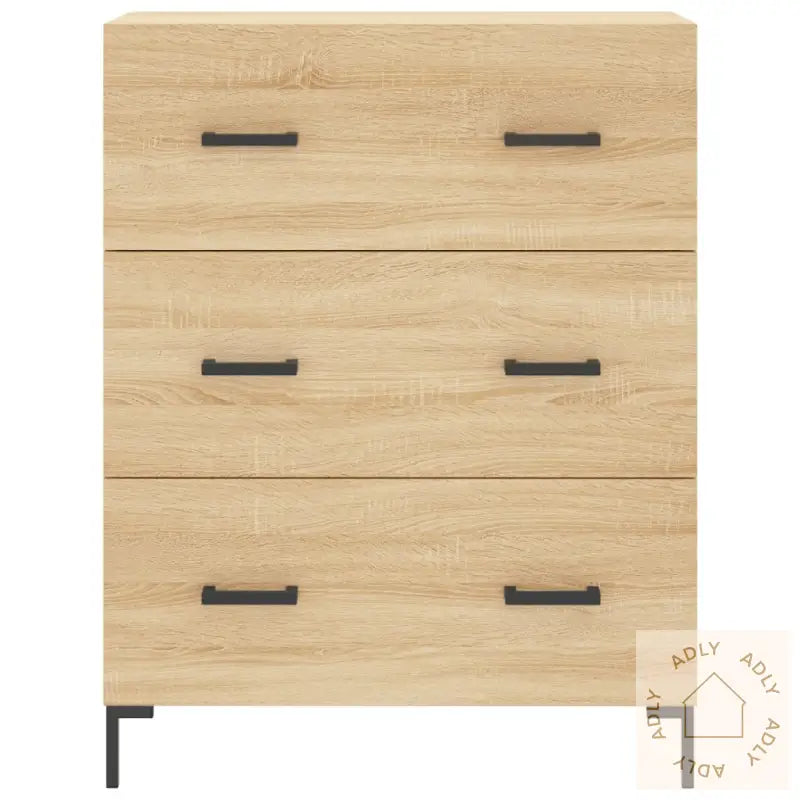 Highboard Sonoma Eik 69,5X34X180 Cm Konstruert Tre