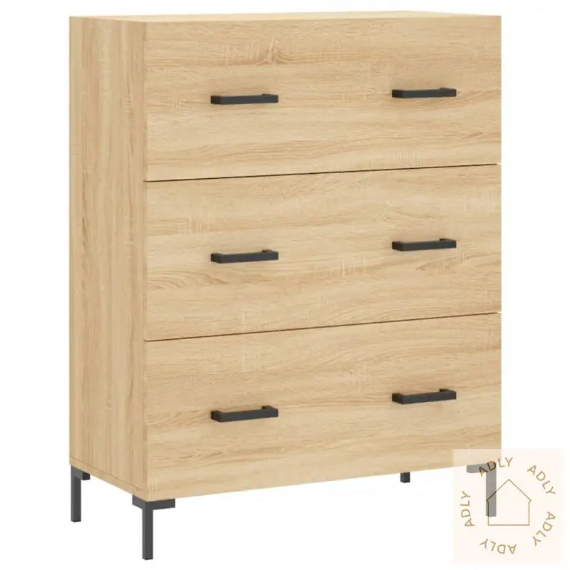 Highboard Sonoma Eik 69,5X34X180 Cm Konstruert Tre