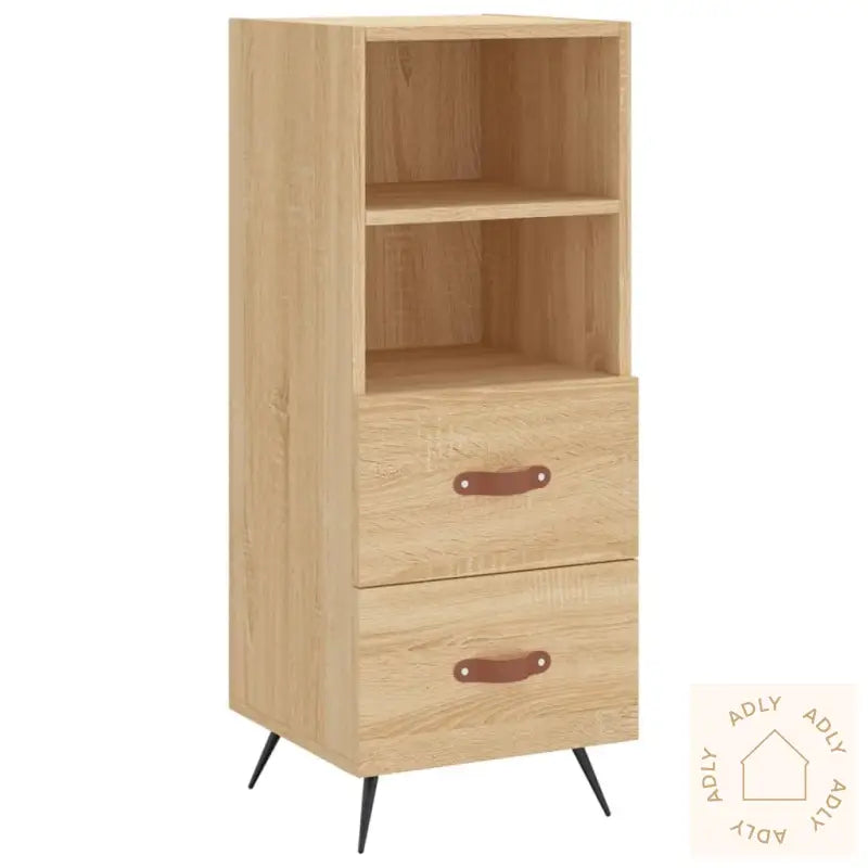 Highboard Sonoma Eik 34,5X34X180 Cm Konstruert Tre