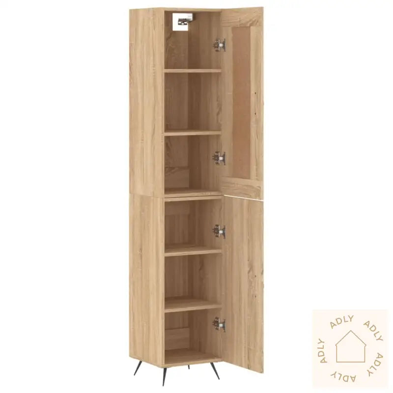Highboard Sonoma Eik 34,5X34X180 Cm Konstruert Tre