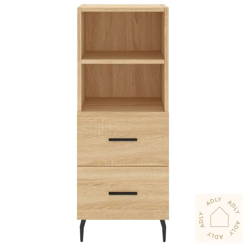 Highboard Sonoma Eik 34,5X34X180 Cm Konstruert Tre
