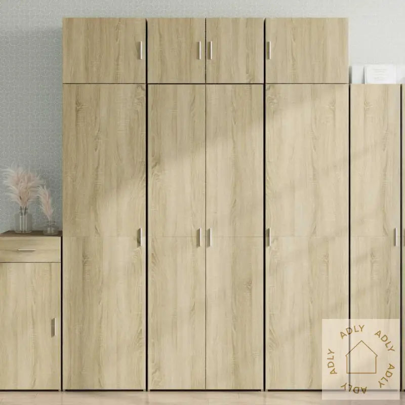 Highboard Sonoma Eik 70X42,5X185 Cm Konstruert Tre