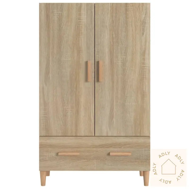 Highboard Sonoma Eik 70X31X115 Cm Konstruert Tre