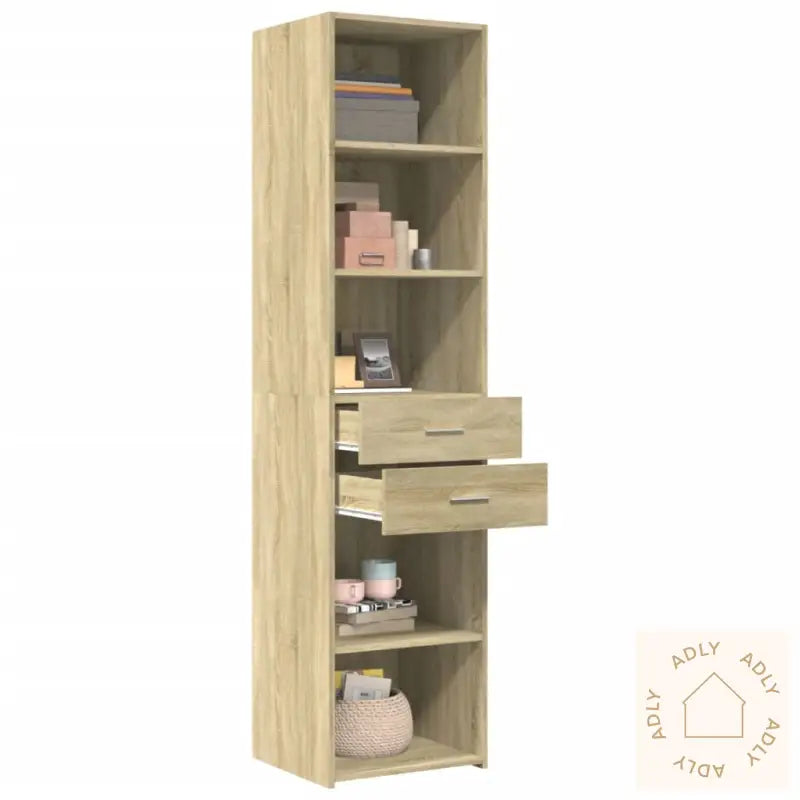 Hylle Sonoma Eik 45X42,5X185 Cm Konstruert Tre