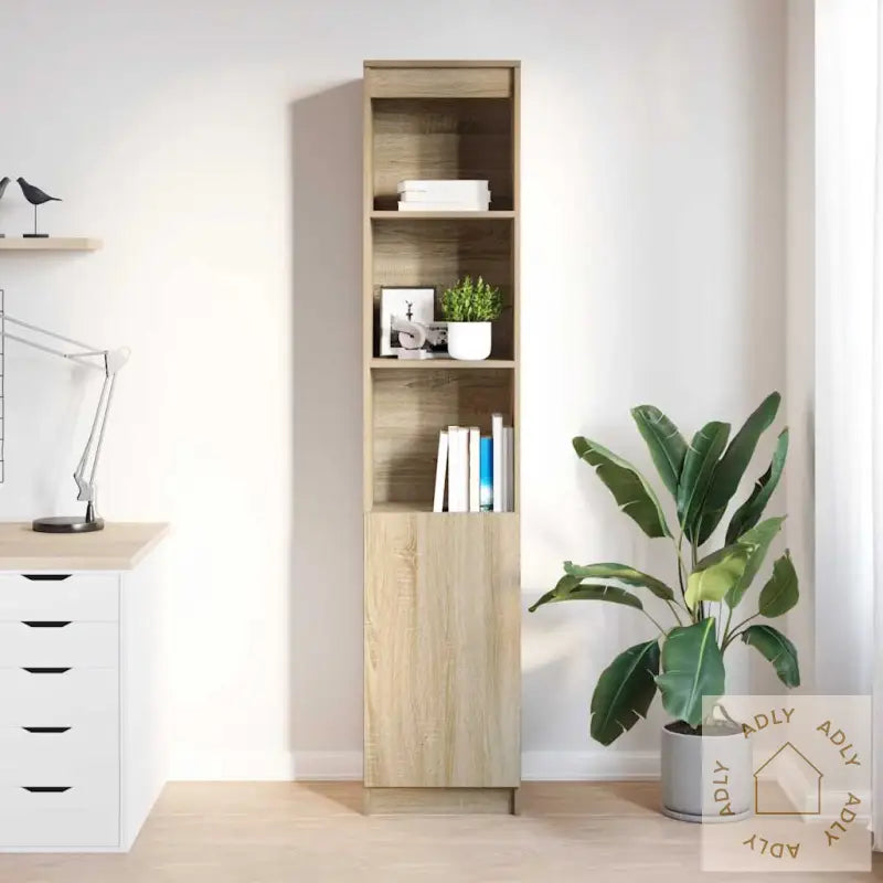 Høybord Sonoma Eik 37,5X35X180 Cm Konstruert Tre
