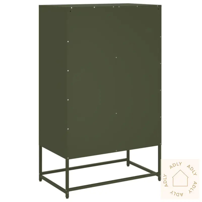 Highboard Olivengrønn 68X39X111,5 Cm Stål