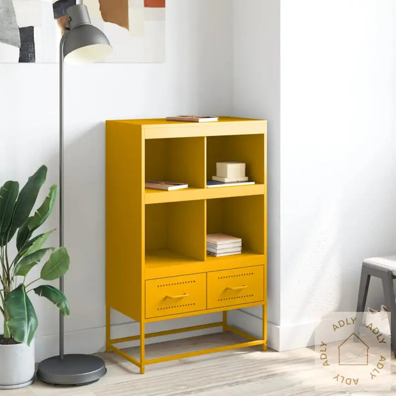 Highboard Sennepsgul 68X39X111,5 Cm Stål