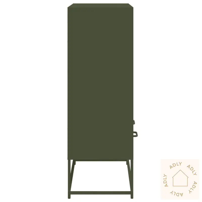 Highboard Olivengrønn 68X39X111,5 Cm Stål