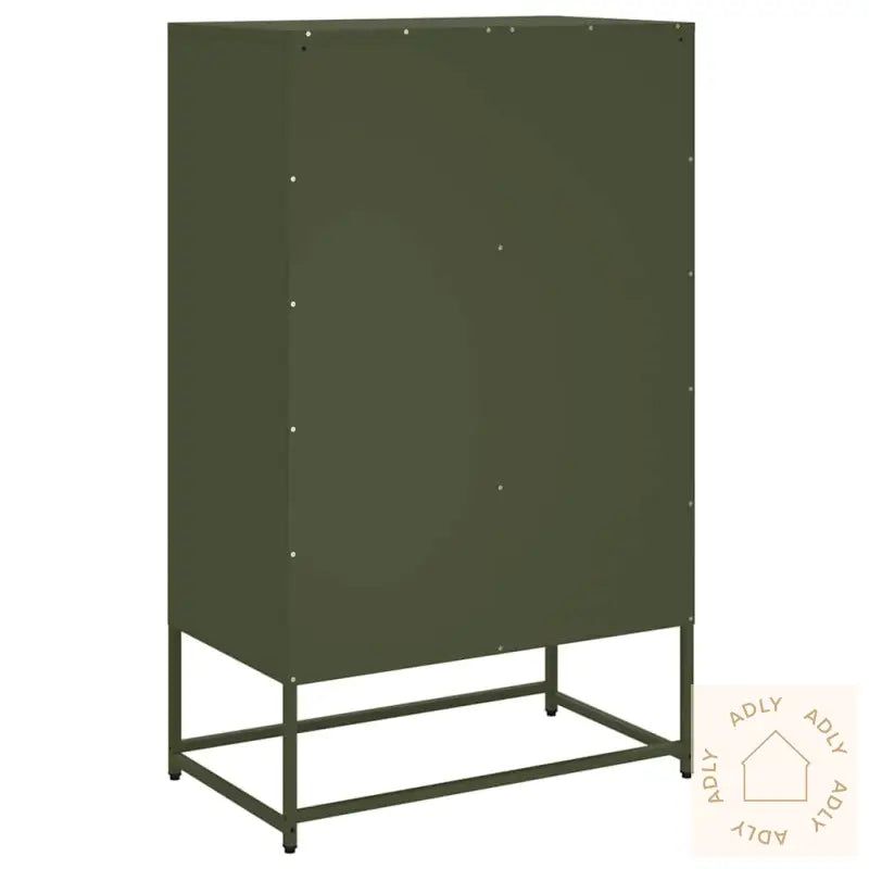 Highboard Olivengrønn 68X39X111,5 Cm Stål