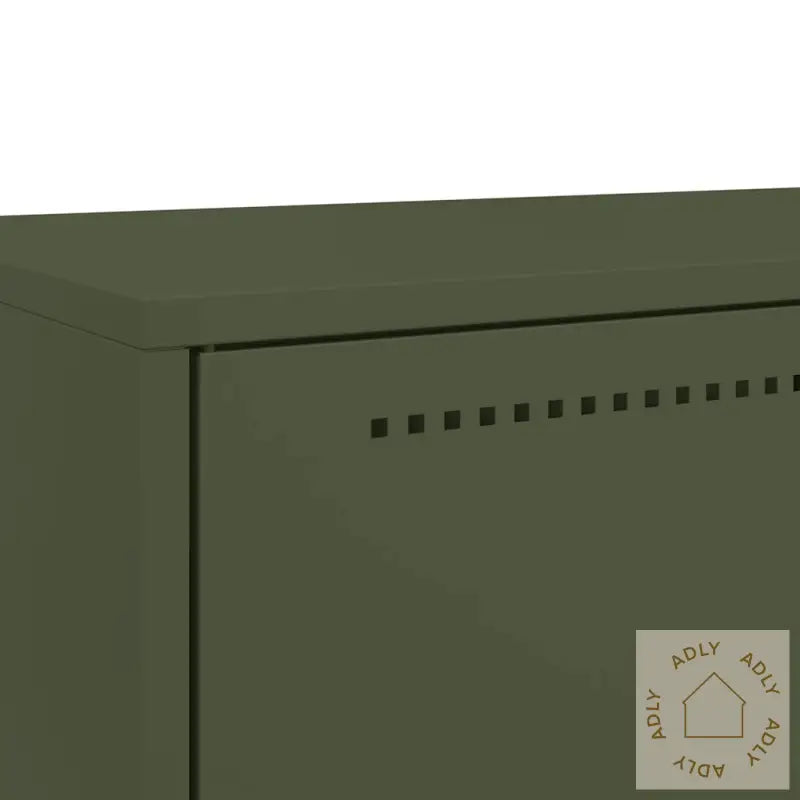 Highboard Olivengrønn 68X39X111,5 Cm Stål
