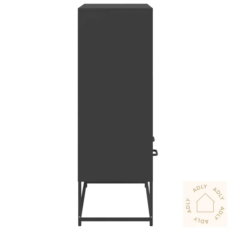 Highboard Svart 68X39X111,5 Cm Stål