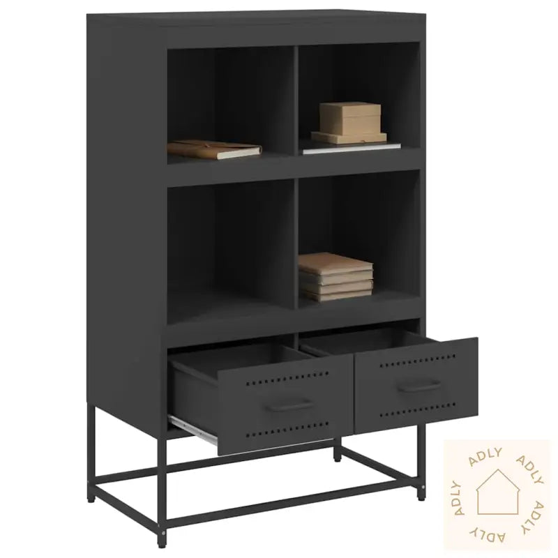 Highboard Svart 68X39X111,5 Cm Stål