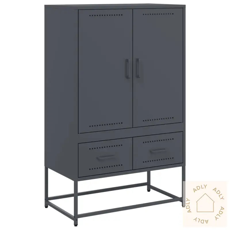 Highboard Antrasitt 68X39X111,5 Cm Stål