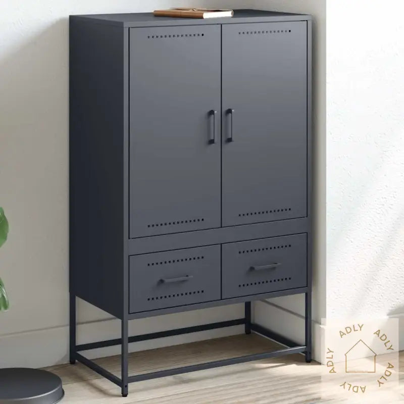 Highboard Antrasitt 68X39X111,5 Cm Stål