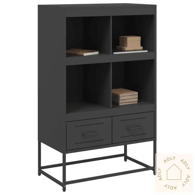 Highboard Svart 68X39X111,5 Cm Stål