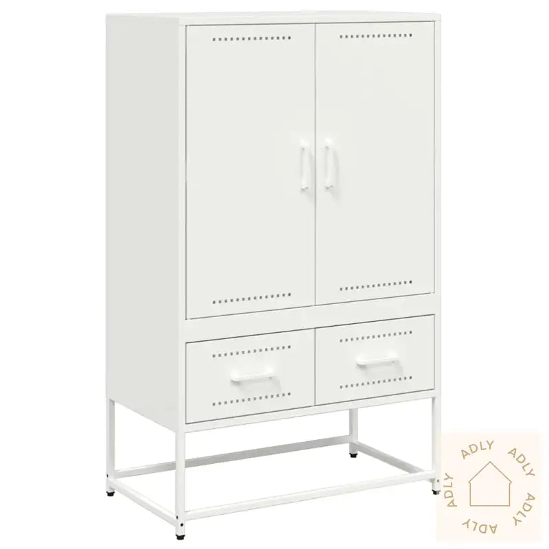 Highboard Hvit 68X39X111,5 Cm Stål