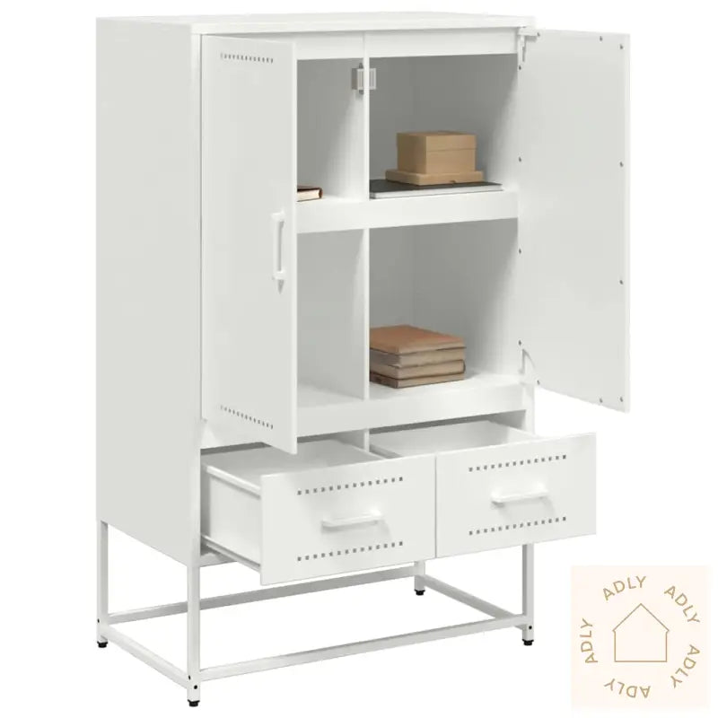 Highboard Hvit 68X39X111,5 Cm Stål