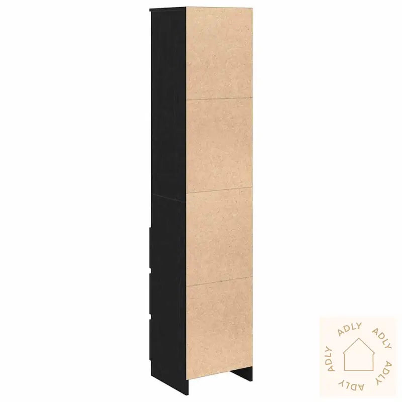 Høybord Svart Eik 37,5X35X180 Cm Konstruert Tre