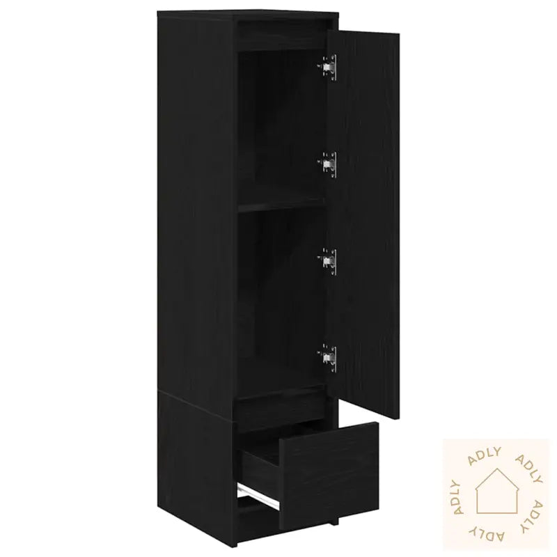 Høybord Svart Eik 29,5X34X119,5 Cm Konstruert Tre