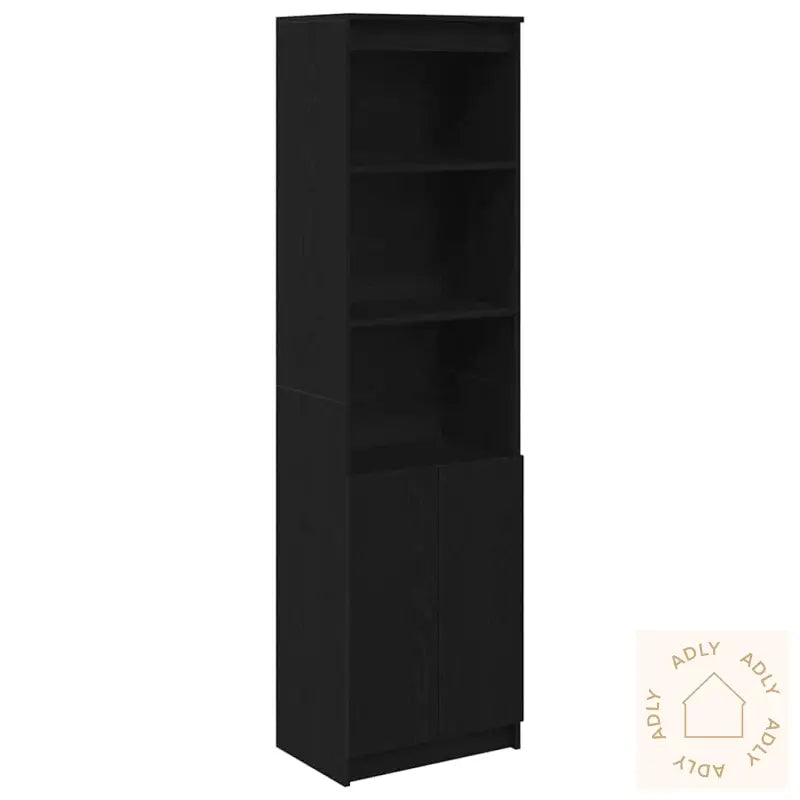 Høybord Svart Eik 50X35X180 Cm Konstruert Tre