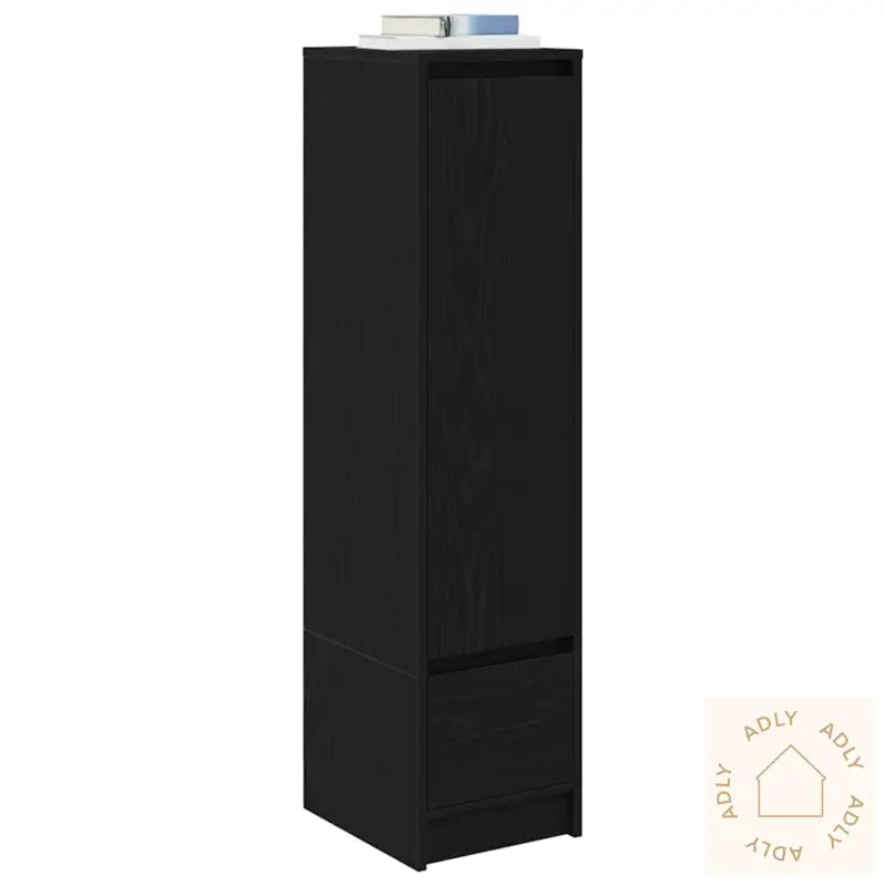 Høybord Svart Eik 29,5X34X119,5 Cm Konstruert Tre