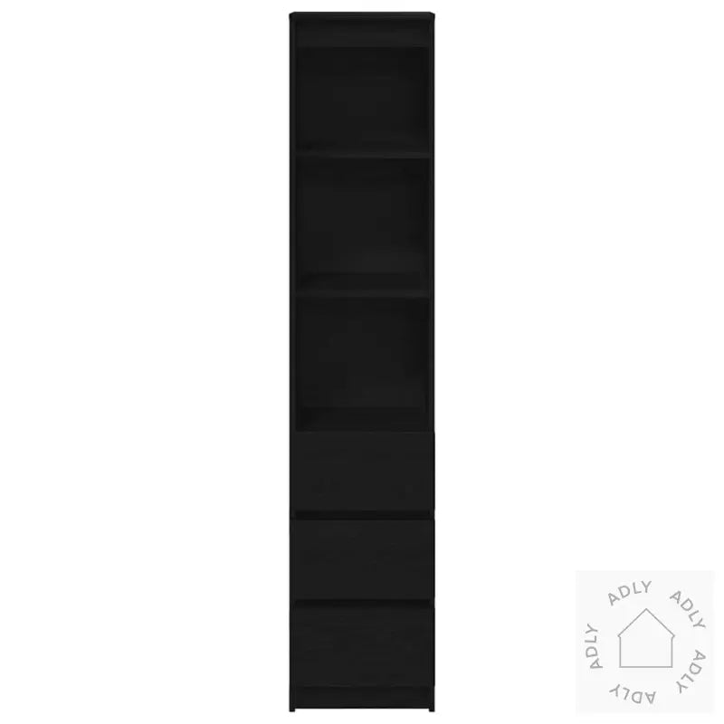 Høybord Svart Eik 37,5X35X180 Cm Konstruert Tre