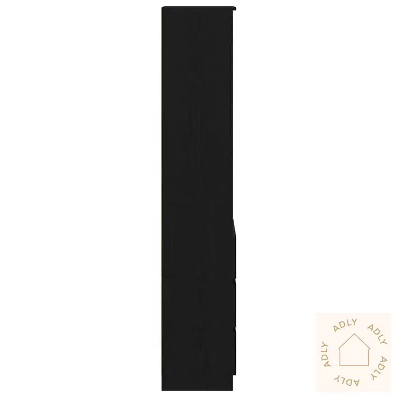 Høybord Svart Eik 37,5X35X180 Cm Konstruert Tre