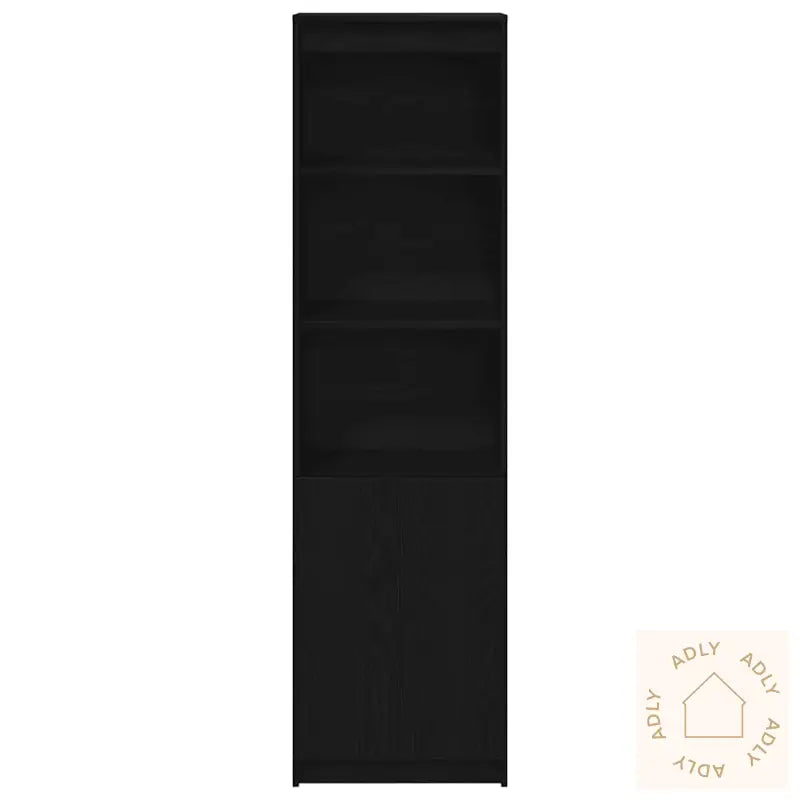 Høybord Svart Eik 50X35X180 Cm Konstruert Tre