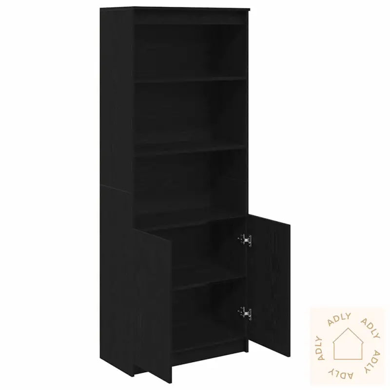 Høybord Svart Eik 70X35X180 Cm Konstruert Tre