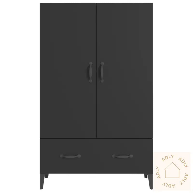 Highboard Svart 70X31X115 Cm Konstruert Tre