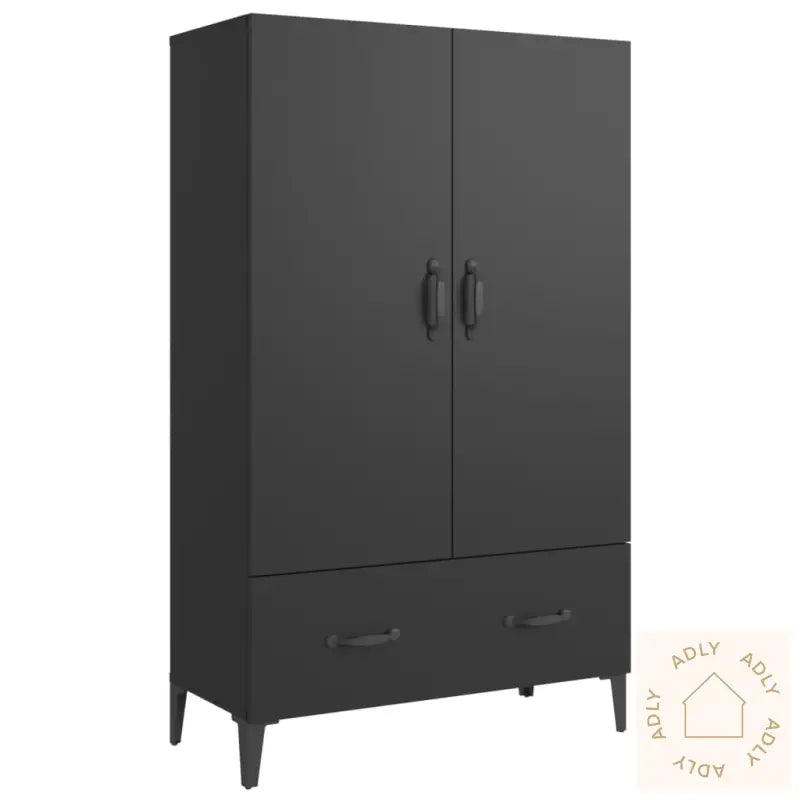 Highboard Svart 70X31X115 Cm Konstruert Tre