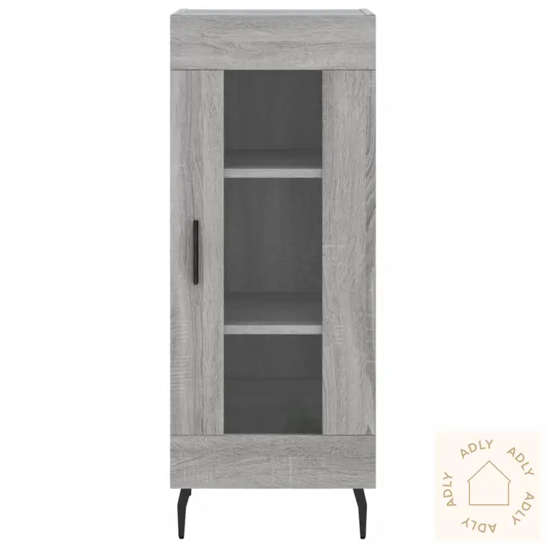 Highboard Grå Sonoma 34,5X34X180 Cm Konstruert Tre