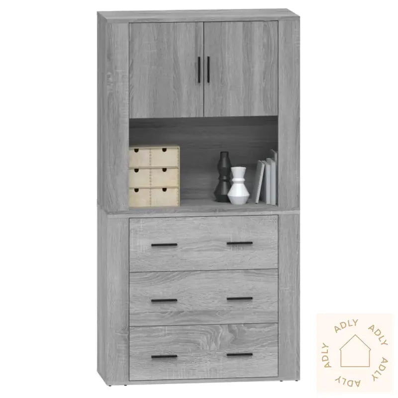 Highboard Grå Sonoma Konstruert Tre
