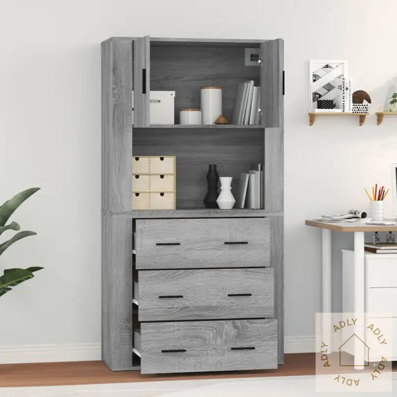 Highboard Grå Sonoma Konstruert Tre