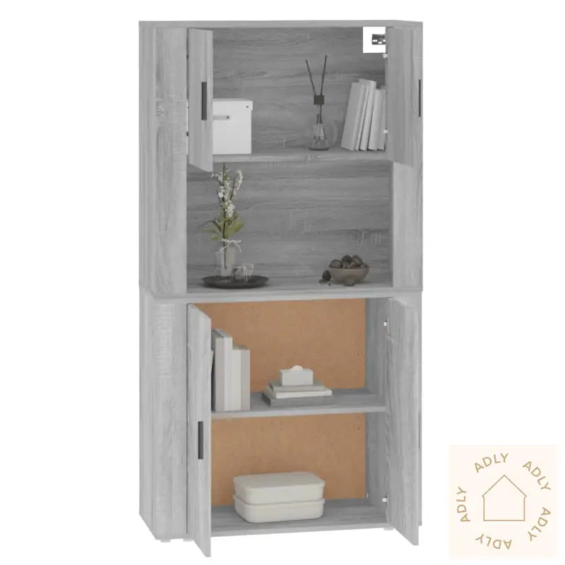 Highboard Grå Sonoma Konstruert Tre