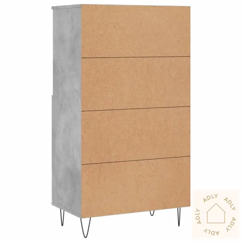 Highboard Betonggrå 60X36X110 Cm Konstruert Tre