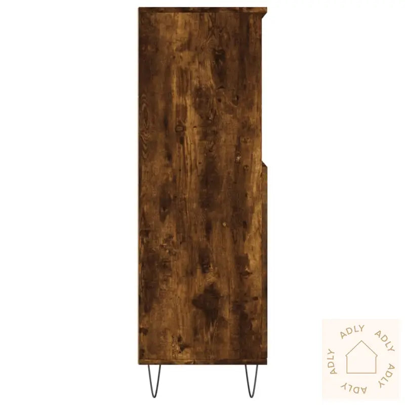 Highboard Røkt Eik 60X36X110 Cm Konstruert Tre