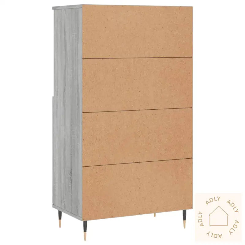 Highboard Grå Sonoma 60X36X110 Cm Konstruert Tre
