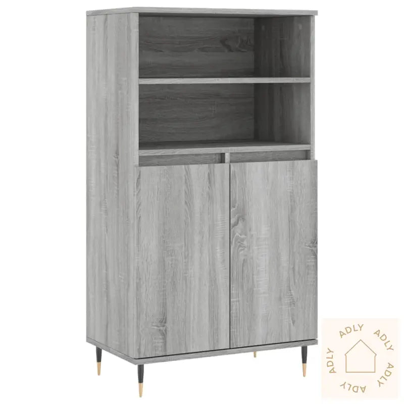 Highboard Grå Sonoma 60X36X110 Cm Konstruert Tre