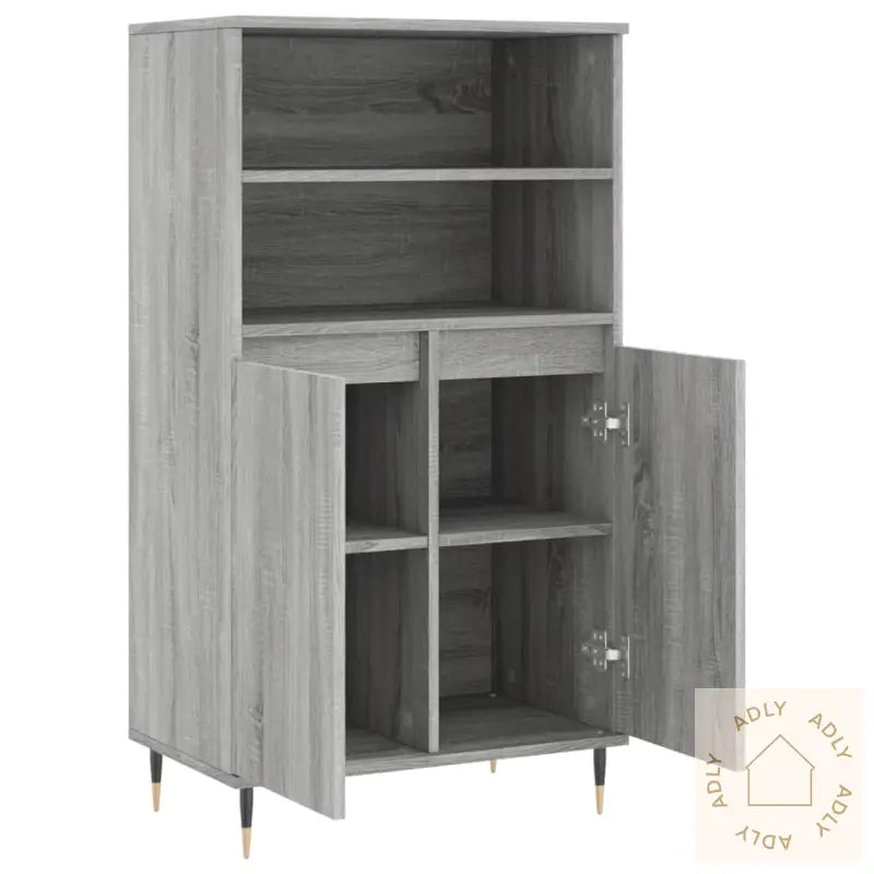 Highboard Grå Sonoma 60X36X110 Cm Konstruert Tre