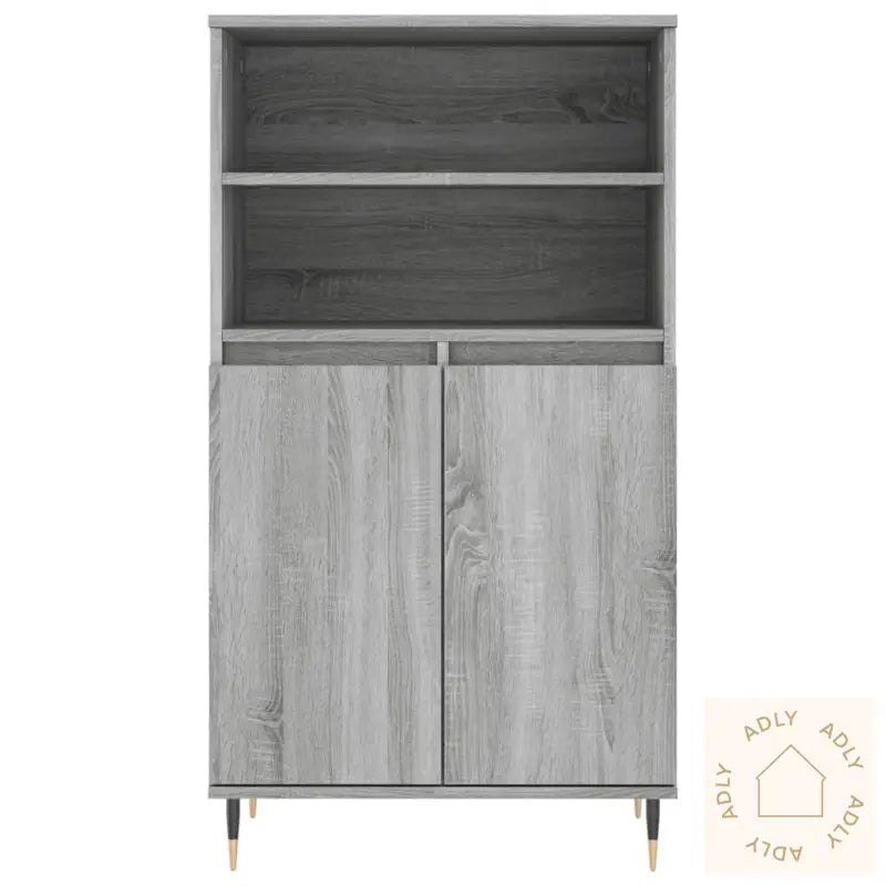 Highboard Grå Sonoma 60X36X110 Cm Konstruert Tre