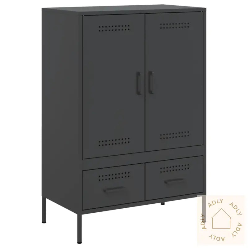Highboard Svart 68X39X101,5 Cm Stål