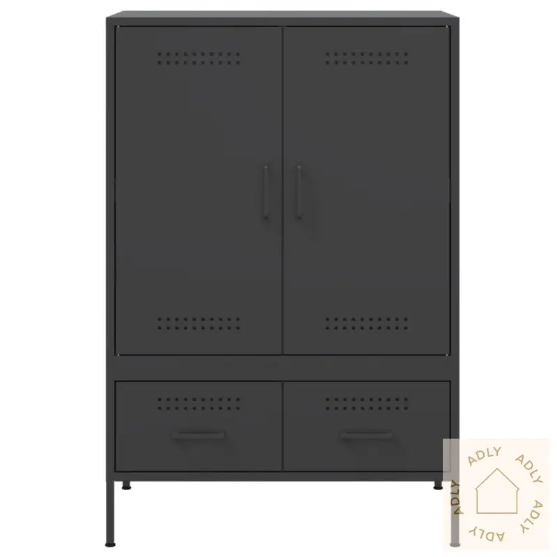 Highboard Svart 68X39X101,5 Cm Stål