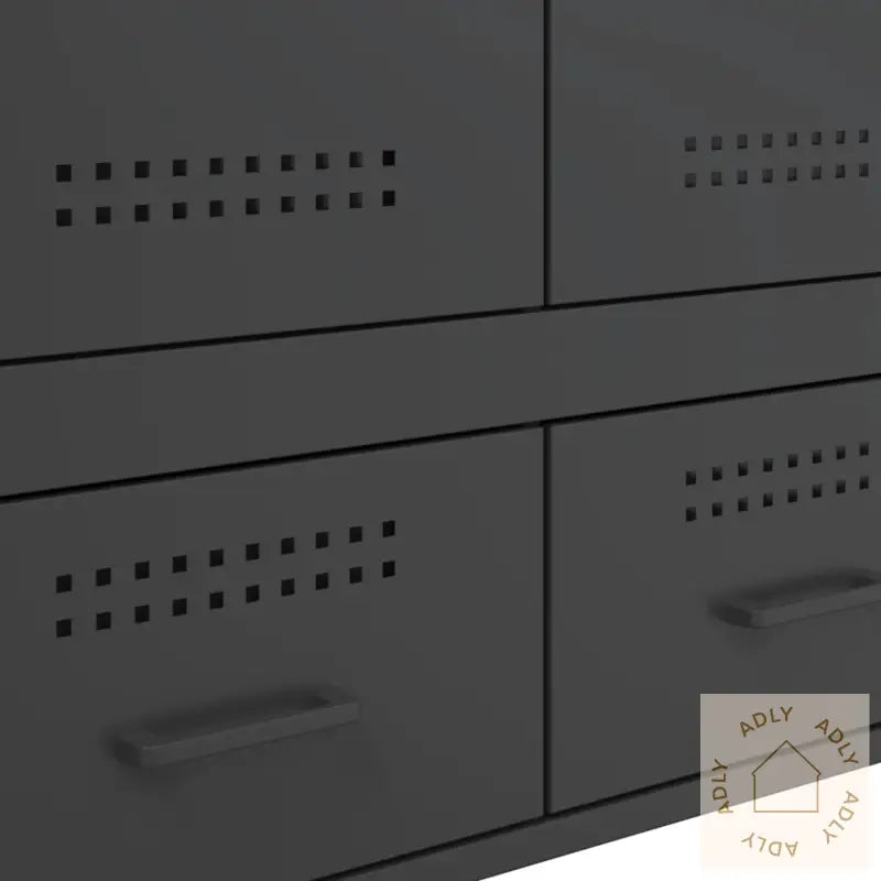 Highboard Svart 68X39X101,5 Cm Stål